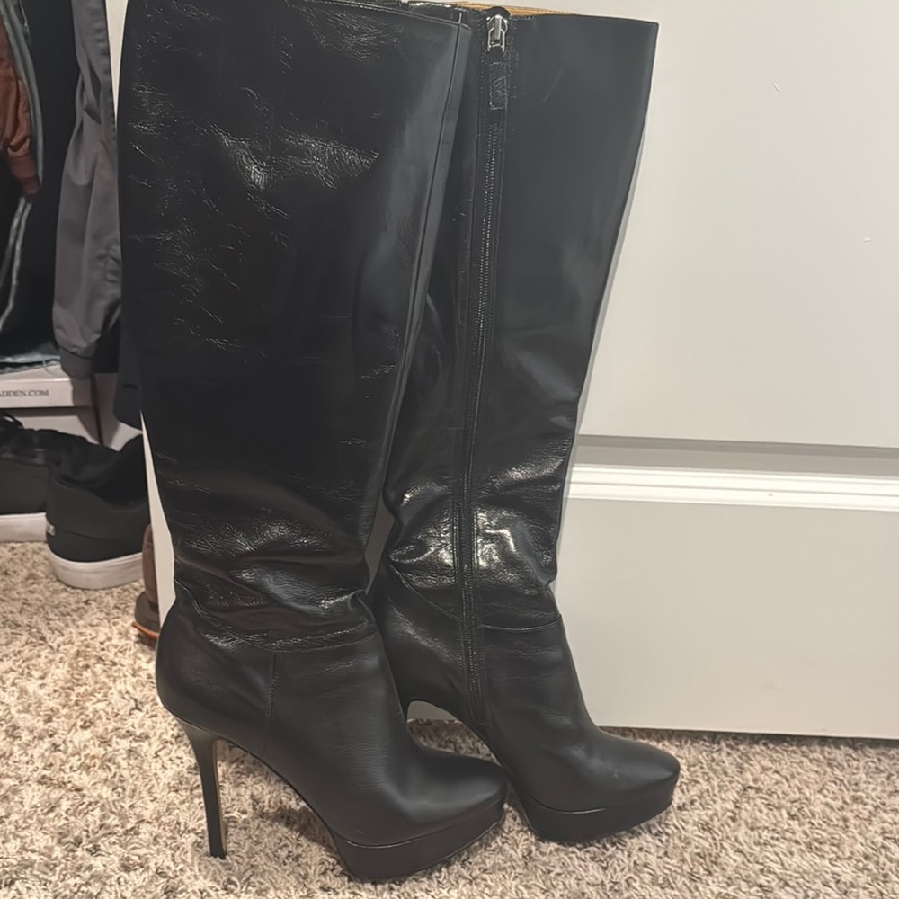 Nine West Black Heeled Boots with Stiletto